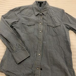 Ralph Lauren pearl button Western-style shirt